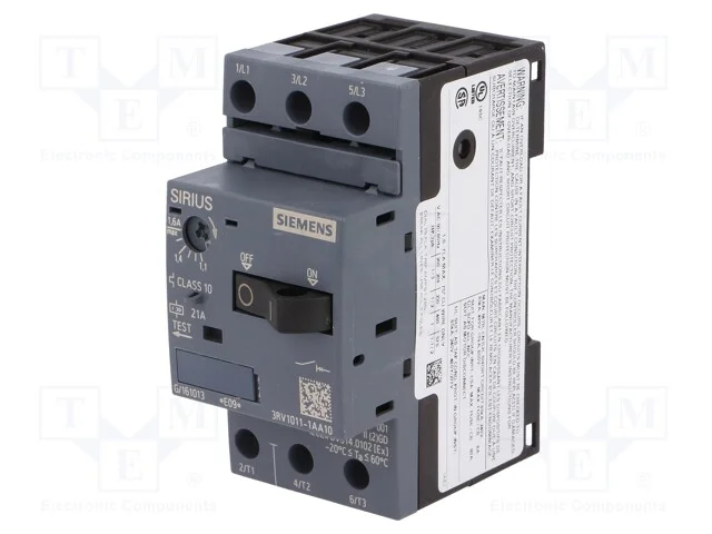 Disjuntor de Motor, 0,55kw, 220÷690vac, para Trilho Din
