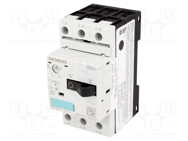 Disjuntor de Motor, 3kw, 220÷690vac, para Trilho Din