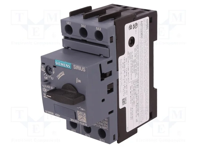Disjuntor de Motor, 0,25kw, 220÷690vac, para Trilho Din, 3rv2