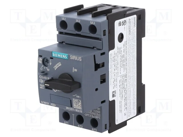 Disjuntor de Motor, 0,37kw, 220÷690vac, para Trilho Din, 3rv2