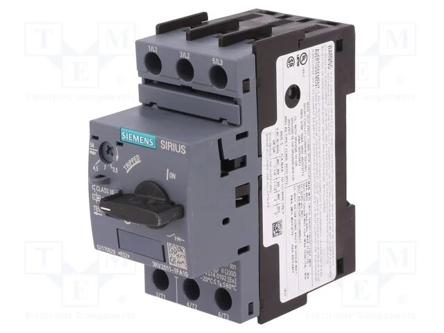 Disjuntor de Motor, 1,5kw, 220÷690vac, para Trilho Din, 3rv2