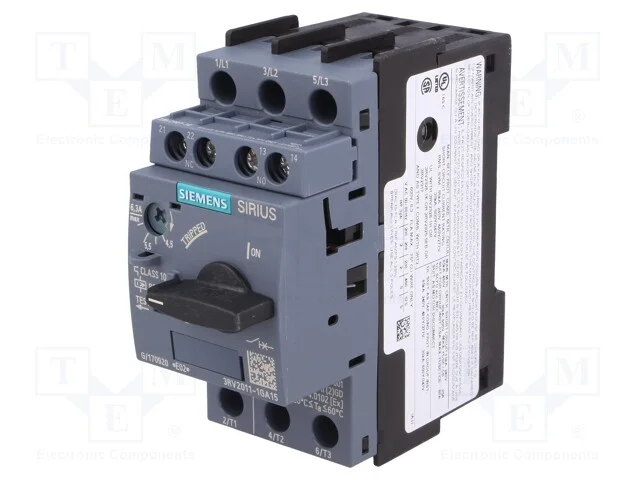 Disjuntor de Motor, 2,2kw, No + Nc, 220÷690vac, para Trilho Din