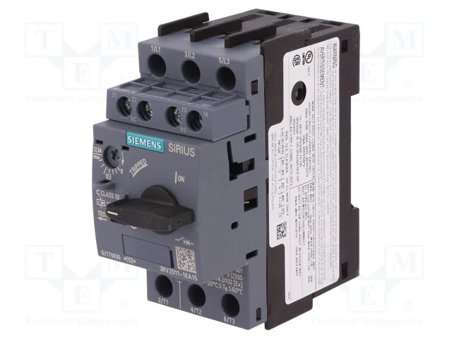 Disjuntor de Motor, 5,5kw, No + Nc, 220÷690vac, para Trilho Din