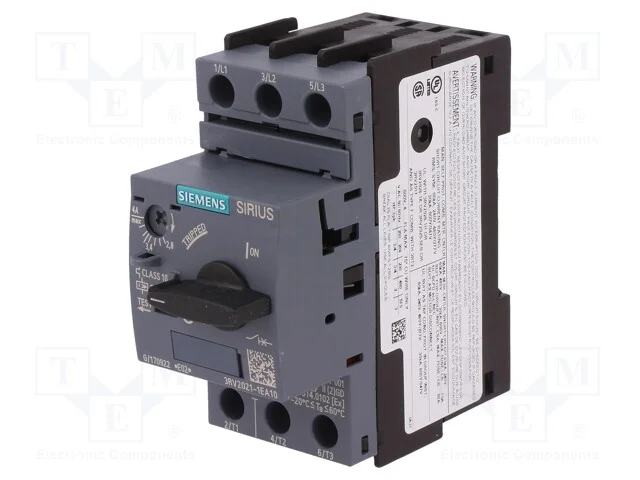 Disjuntor de Motor, 1,5kw, 220÷690vac, para Trilho Din, 3rv2