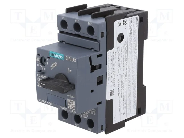 Disjuntor de Motor, 11kw, 220÷690vac, para Trilho Din, 3rv2