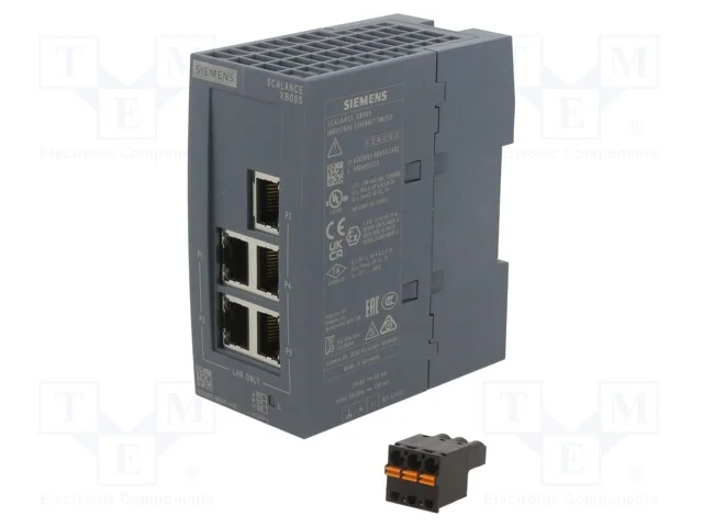 Switch Ethernet, Não Gerido, Número de Portos: 5, 24vdc, Rj45