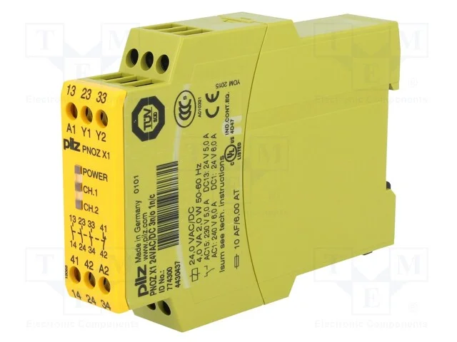 Módulo: Relé de Segurança, Pnoz X1, Uten: 24vac, Uten: 24vdc, In: 1