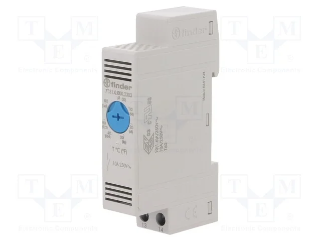 Sensor: Termostato, No, 10a, 250vac, Grampos de Torção, 7+4 K, Ip20
