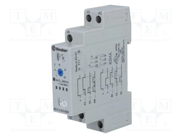 Relé Temporizado, 0,1s÷24h, Spdt, 250vac/16a, Uten: 12÷240vac
