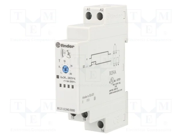 Relé Temporizado, 0,1s÷24h, Spdt, 250vac/10a, Uten: 24÷240vac
