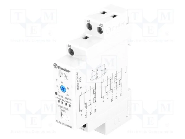 Relé temporizado, 0,1s÷24h, SPDT, 250VAC/1A, Uten.
