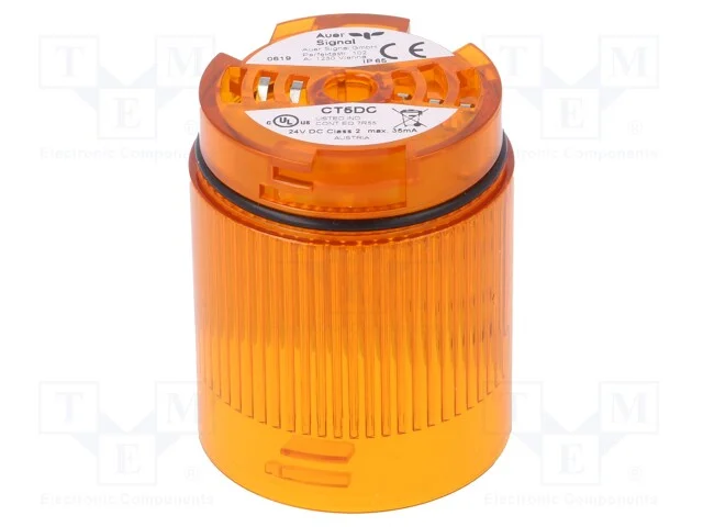 Sinalizador: Luminoso, Led, Laranja, 24vdc, Ip65, 50x69mm