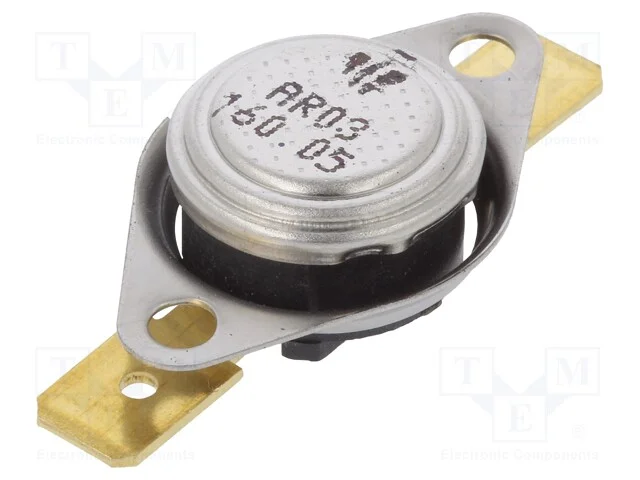 Sensor: Termostato, Spst-Nc, 160c, 16a, 250vac, Conectores 6,3mm