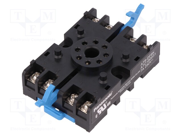 Acess.para relés: base, PIN: 8, para trilho DIN