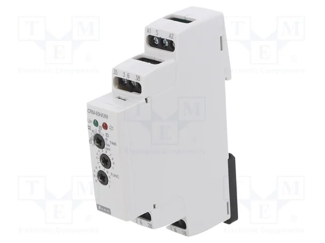 Relé temporizado, 0,1s÷10dias, SPDT x3, 250VAC/8A.