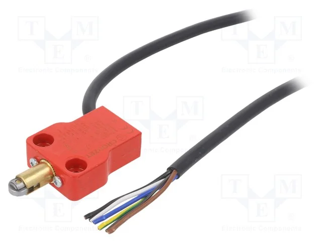 Interruptor Extremo, Rolo de Metal 10mm, No + Nc, 10a, Cabo 1m