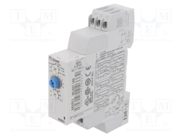 Relé temporizado, 0,1s÷100h, SPDT, 250VAC/8A, Ute.