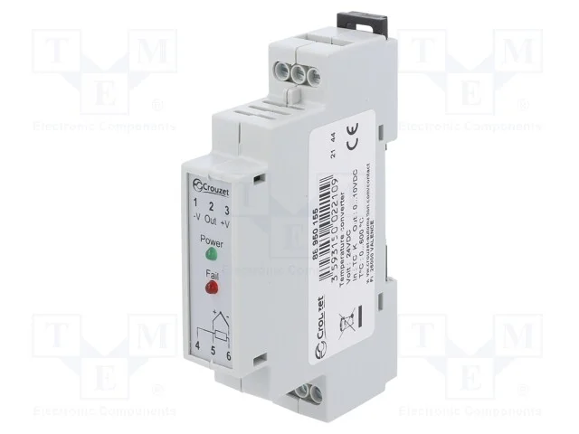 Indutor: de Temperatura, 24vdc, Out 1: 0÷10vdc, In 1: Termopar K