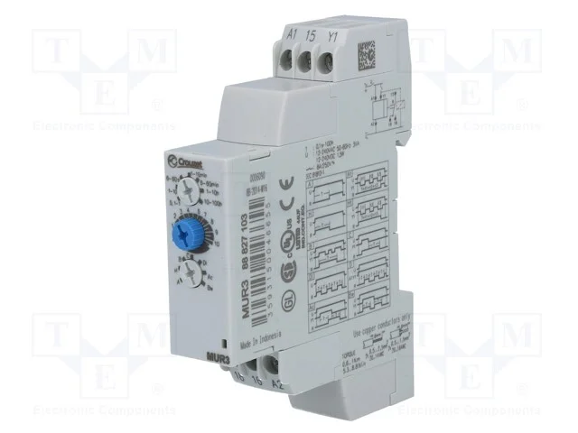Relé temporizado, 0,1s÷100h, SPDT, 250VAC/8A, Ute.