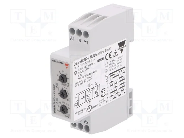 Relé Temporizado, 0,1s÷100h, Spdt, 250vac/5a,24vdc/5a, -20÷60c