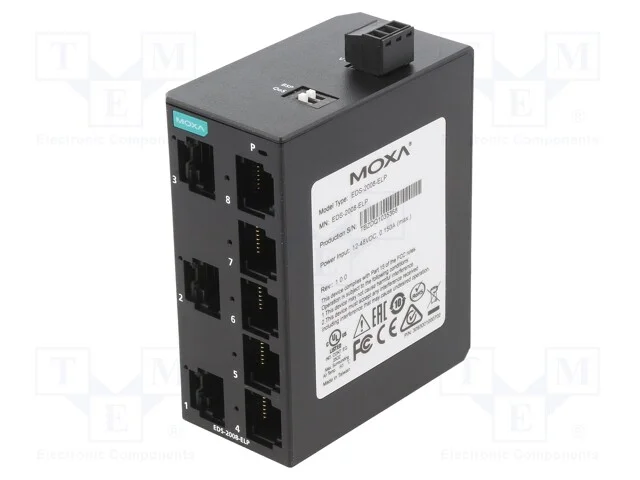 Switch Ethernet, Não Gerido, Número de Portos: 8, 9,6÷60vdc, Rj45