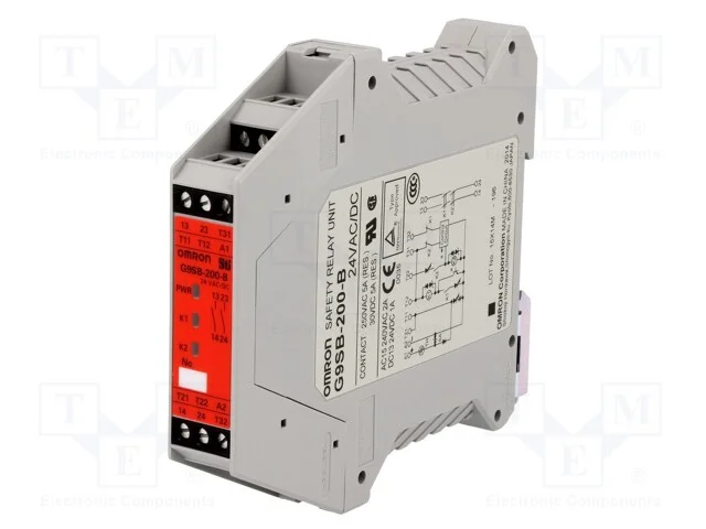Módulo: Relé de Segurança, G9sb, 24vac, 24vdc, In: 1, -25÷55c