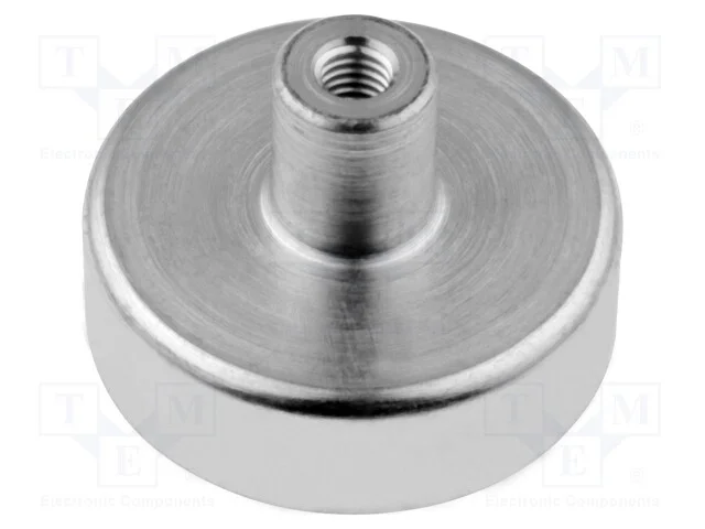 Íman: fixo, ferrite duro, H: 8mm, 80N, : 32mm, Ma.