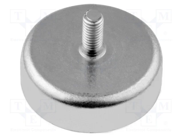 Íman: fixo, ferrite duro, H: 4,5mm, 10N, : 13mm, .