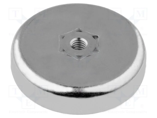 Íman: fixo, ferrite duro, H: 7mm, 72N, : 32mm, Ma.