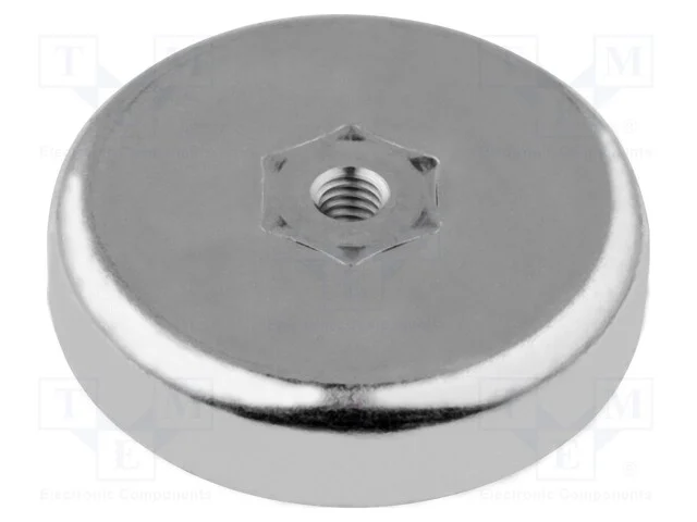 Íman: fixo, ferrite duro, H: 10mm, 180N, : 50mm, .