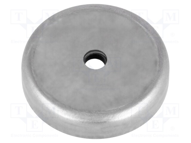 Íman: fixo, ferrite duro, H: 8mm, 72N, : 40mm, co.