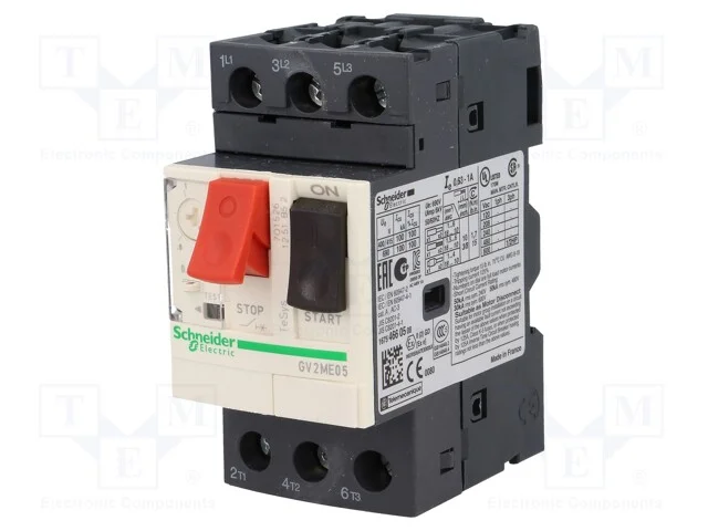 Disjuntor de Motor, 0,25kw, 230÷690vac, para Trilho Din, Ip20