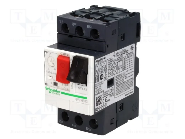 Disjuntor de Motor, 11kw, 230÷690vac, para Trilho Din, Ip20