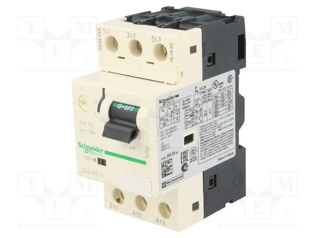 Disjuntor de Motor, 2,2kw, 230÷690vac, para Trilho Din, Ip20