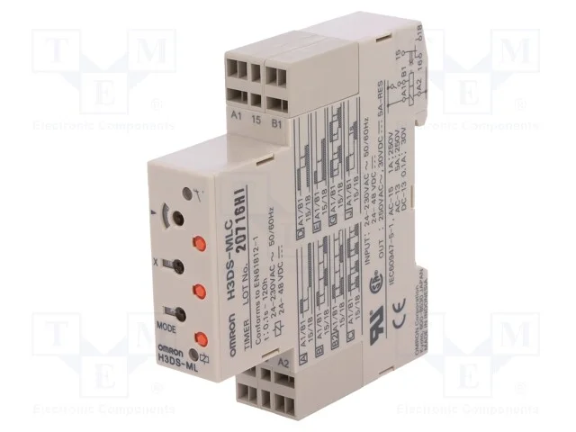 Relé temporizado, 0,1s÷120h, SPDT, 250VAC/5A, Ute.