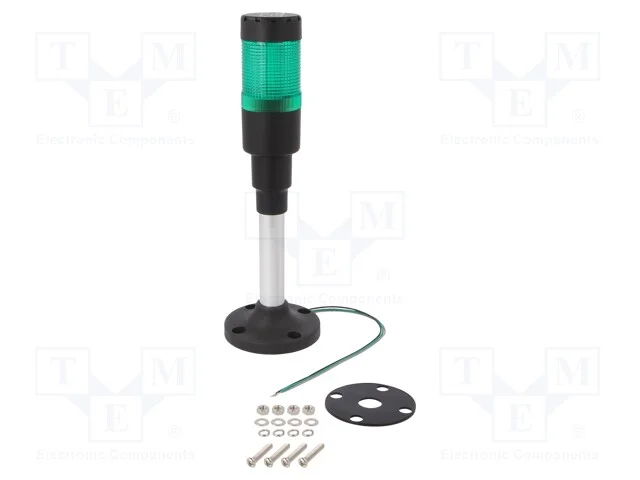 Sinalizador: Coluna de Sinalização, Led, Verde, 24vdc, 24vac, 40mm