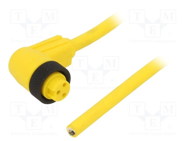 Cabo de Conexão, 7/8", Pin: 3, Angular, 3m, Ficha, 9,1a, -15÷90c