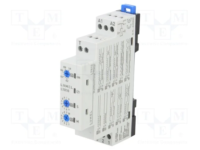 Relé temporizado, 0,1s÷30h, SPDT, 250VAC/5A, Uten.