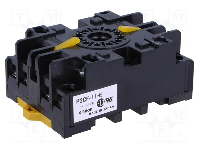 Acess.para relés: base, PIN: 11, para trilho DIN,.