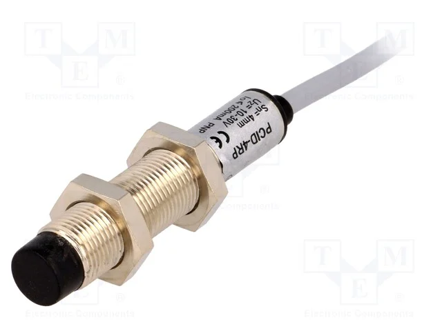 Sensor: Indutivo, Out: Pnp / Nc, 0&divide;4mm, 10&divide;30vdc, M12, Ip67, 200ma