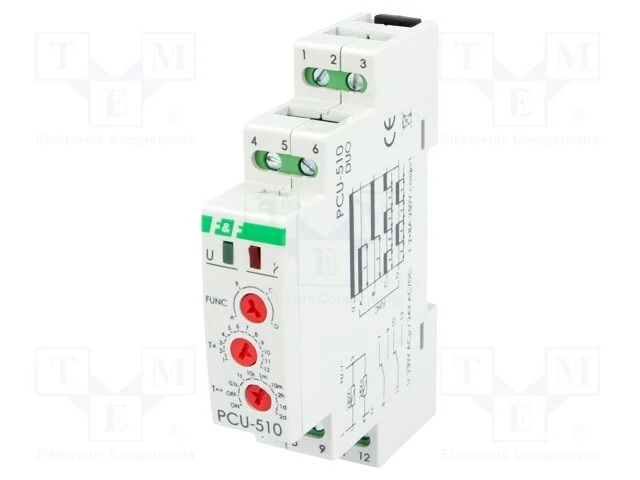 Relé Temporizado, 0,1s÷24dias, Dpdt, 250vac/8a, 24vdc, -25÷50c