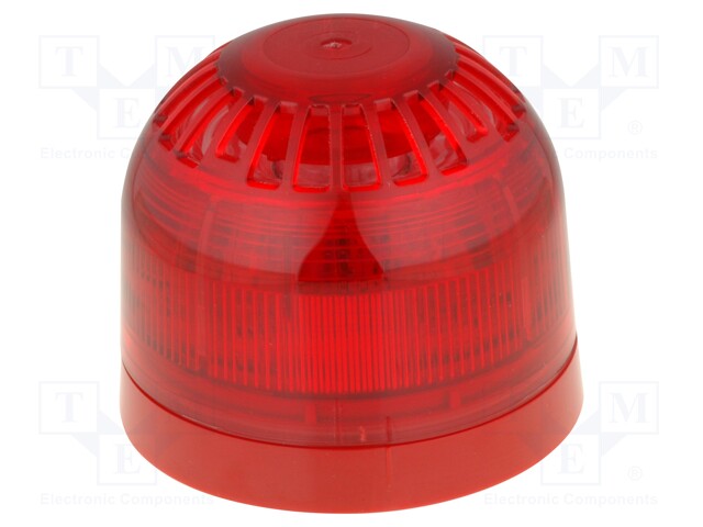 Sinalizador: Sonoro- Fônico, 17÷60vdc, Led, Vermelho, Ip21, 106db