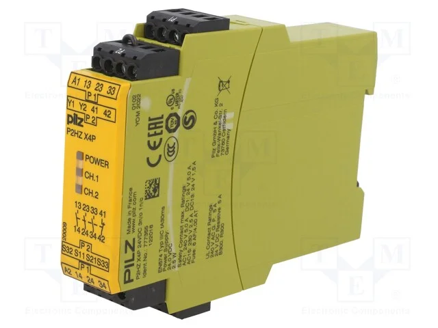 Módulo: Relé de Segurança, P2hz X4p, Uten: 24vdc, In: 2, Out: 4, Ip40