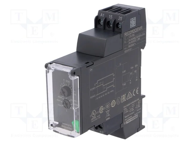 Relé Temporizado, 0,3÷30s, Dpdt, 250vac/8a, Uten: 24÷240vac, Ip20