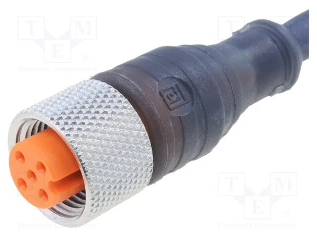 Cabo de Conexão, M12, Pin: 5, Simples, 5m, Ficha, 60vac, 4a, -25÷80c