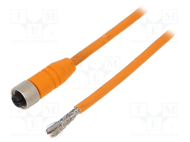 Cabo de Conexão, M12, Pin: 4, Simples, 10m, Ficha, 240vac, 4a, Ip67