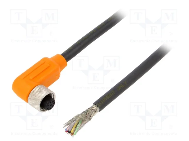 Cabo de Conexão, M12, Pin: 8, Angular, 10m, Ficha, 30vac, 4a, Ip67