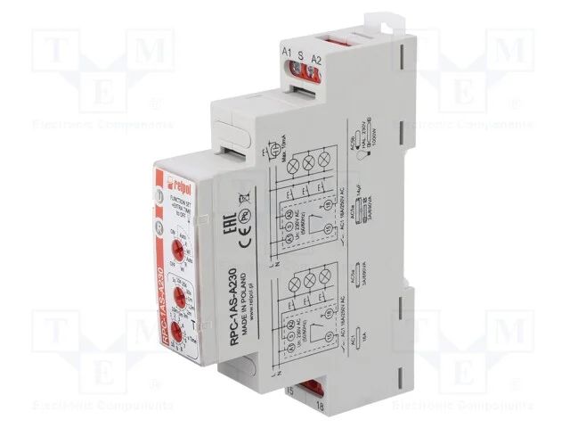 Relé Temporizado, 0,1s÷10min, Spst-No, 250vac/16a,24vdc/16a
