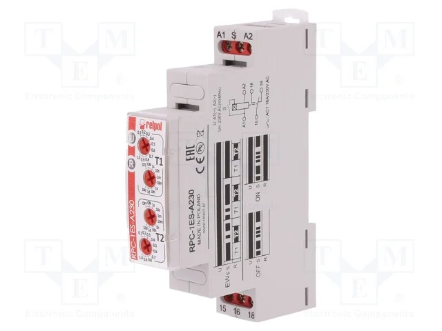 Relé Temporizado, 1s÷10dias, Spdt, 250vac/16a,24vdc/16a, Pin: 6