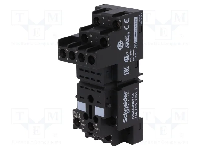 Acess.para relés: base, PIN: 14, para trilho DIN,.